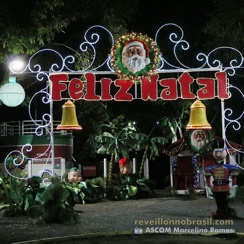 Marcelino Ramos programação de Natal 2023 e Réveillon 2024 na orla das termas