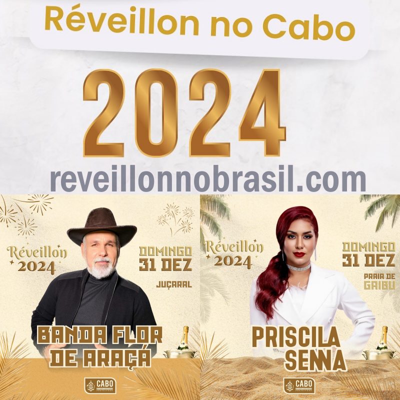 Cabo de Santo Agostinho Réveillon 2024 na Praia de Gaibú : programação de shows na virada de ano