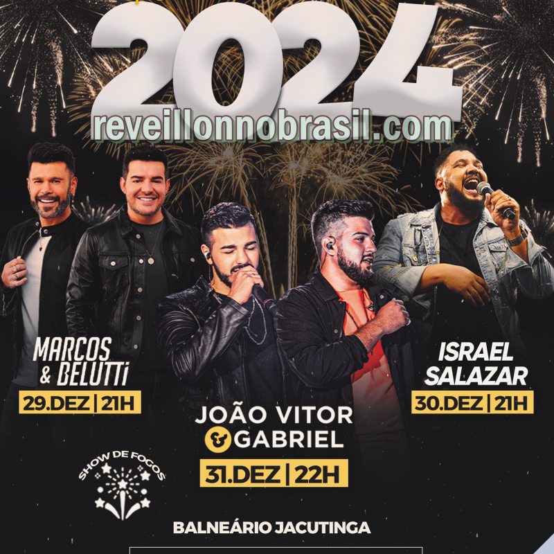 Réveillon 2024 em Itaipulândia no Balneário Jacutinga : três dias de shows para celebrar a virada de ano